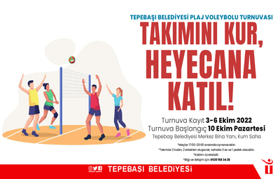 TEPEBAŞI'NDAN PLAJ VOLEYBOLU TURNUVASI